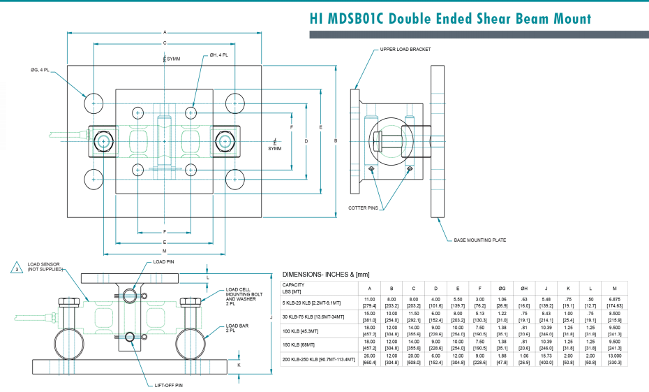 稱重傳感器HI DSB01-5klb