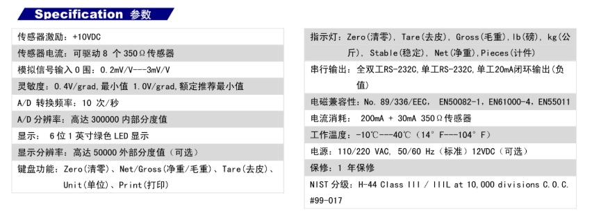 TI-1500稱重顯示儀表