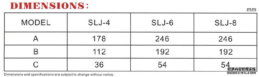 美國sensolink  SLJ接線盒產品尺寸