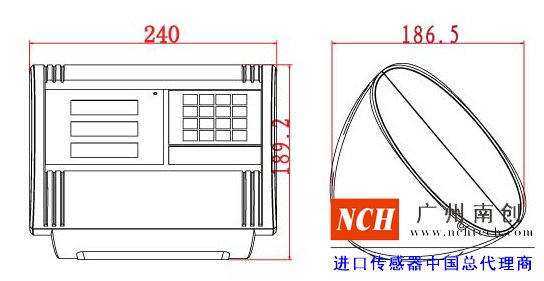 耀華XK3190—A25E臺秤儀表產(chǎn)品尺寸